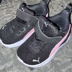 Puma Baby/Toddler Black and white sneakers